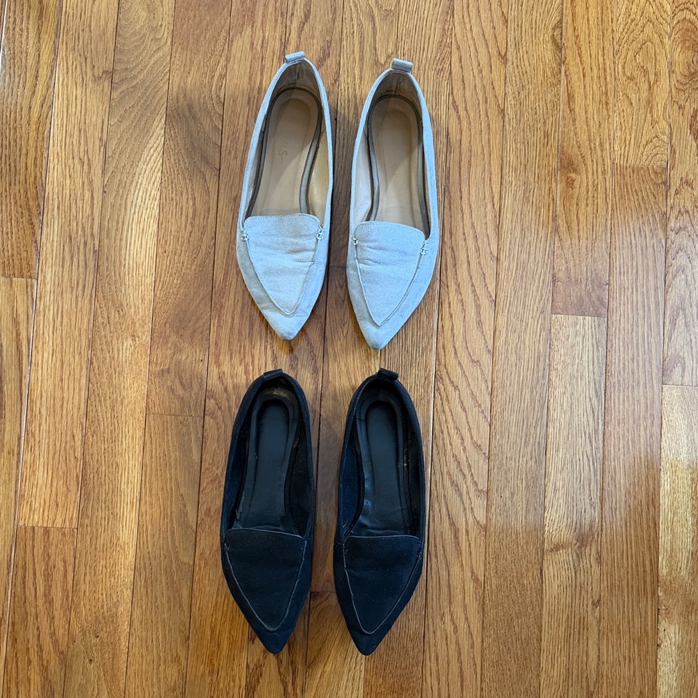 NOT AVAILABLE- Stylish Women's Loafers - Black and Gray - Size 8